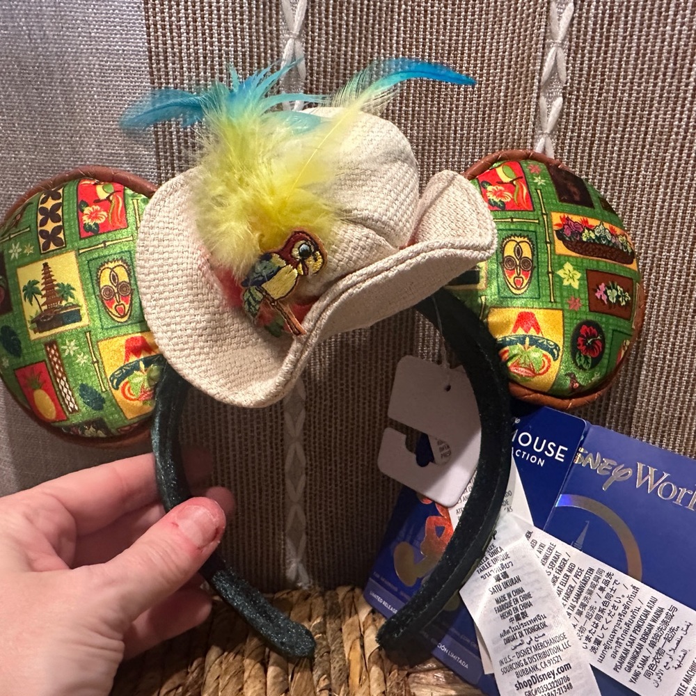 DISNEY WORLD 50th Mickey 'Enchanted Tiki Room' Main Attraction Headband Ears